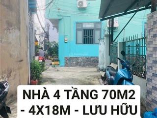 Bán nhà 4 tầng 70m2  ngang 4x18m  lưu hữu phước  q8  giá chỉ 4.8 tỷ  sổ riêng chính chủ 1 đời