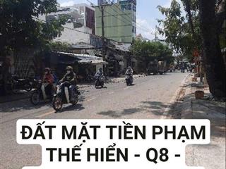 Đất mặt tiền phạm thế hiển  q8  200m2  ngang 4x50m  giấy phép xây dựng 5 tầng  chỉ 14 tỷ tl