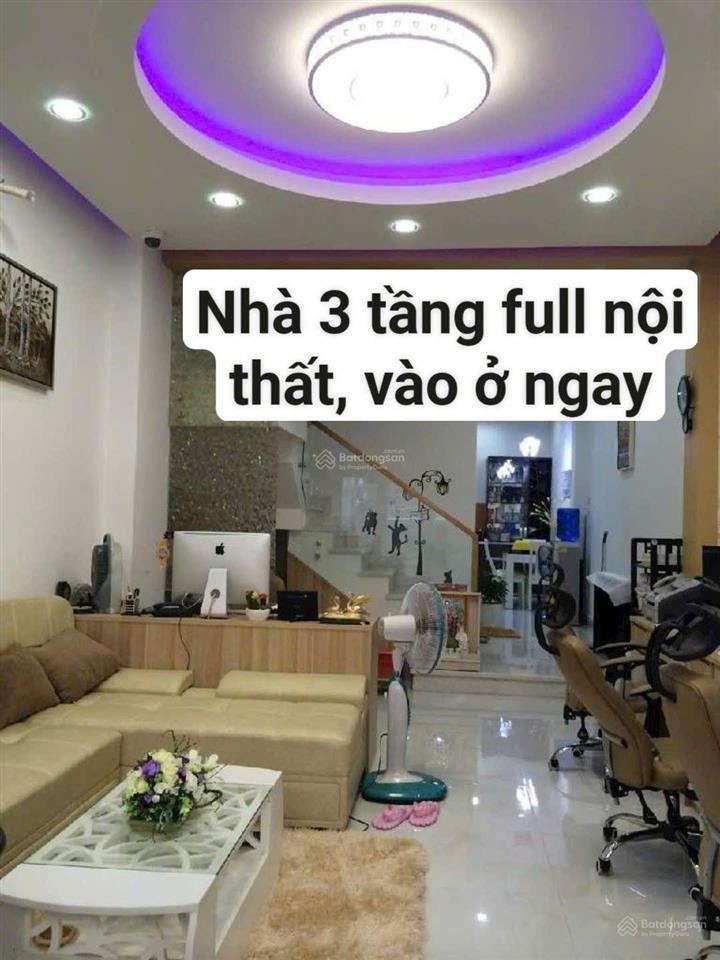 9 tỷ hơn  nhà 3 tầng 60m2  ngang 4x18m  ngay kinh dương vương q6  full nội thất  vào ở ngay