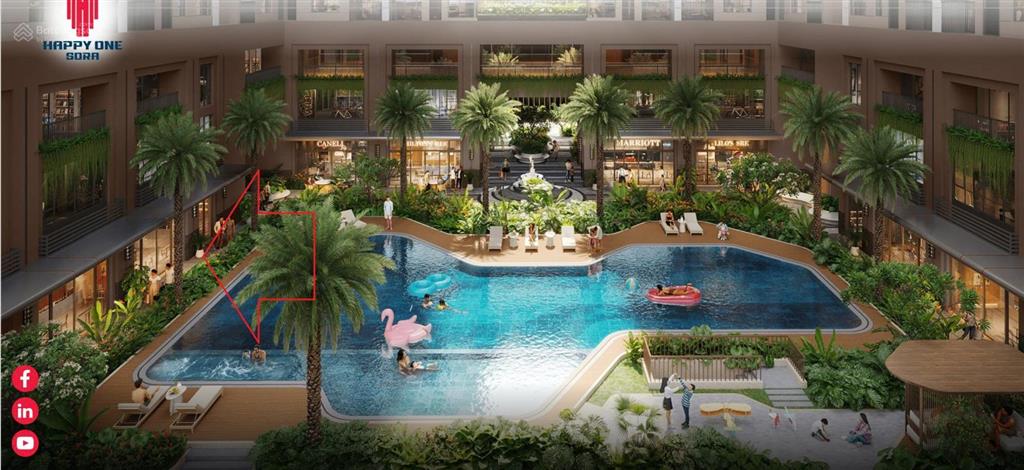 Suất nội bộ shophouse happy one sora. đối diện hồ bơi. dt 68m2, giá chỉ 4 tỷ đã vat, góp 24 tháng