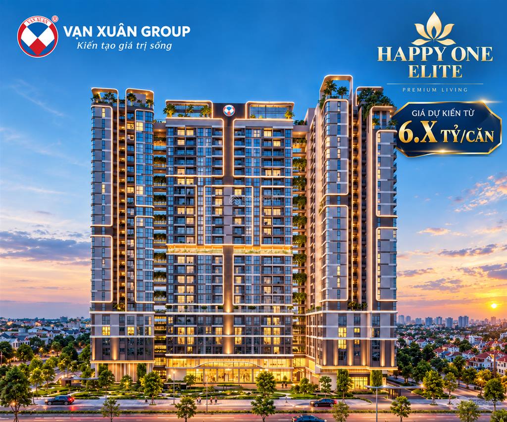 Happy one elite  căn hộ vạn xuân tam bình chính thức triển khai, căn 2pn2wc giá chỉ 4 tỷ.