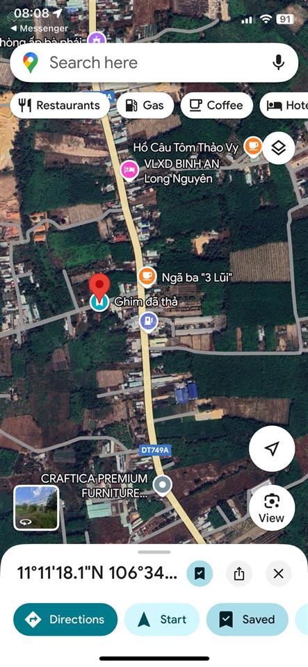 Chính chủ bán đất mặt tiền dh619, long nguyên (cách dt749 100m, chợ bến cát ~5km