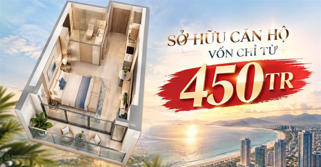 Bỏ ra 450tr sở hữu căn hộ view biển mỹ khê, pháo hoa sở hữu lâu dài tại sun four s đà nẵng