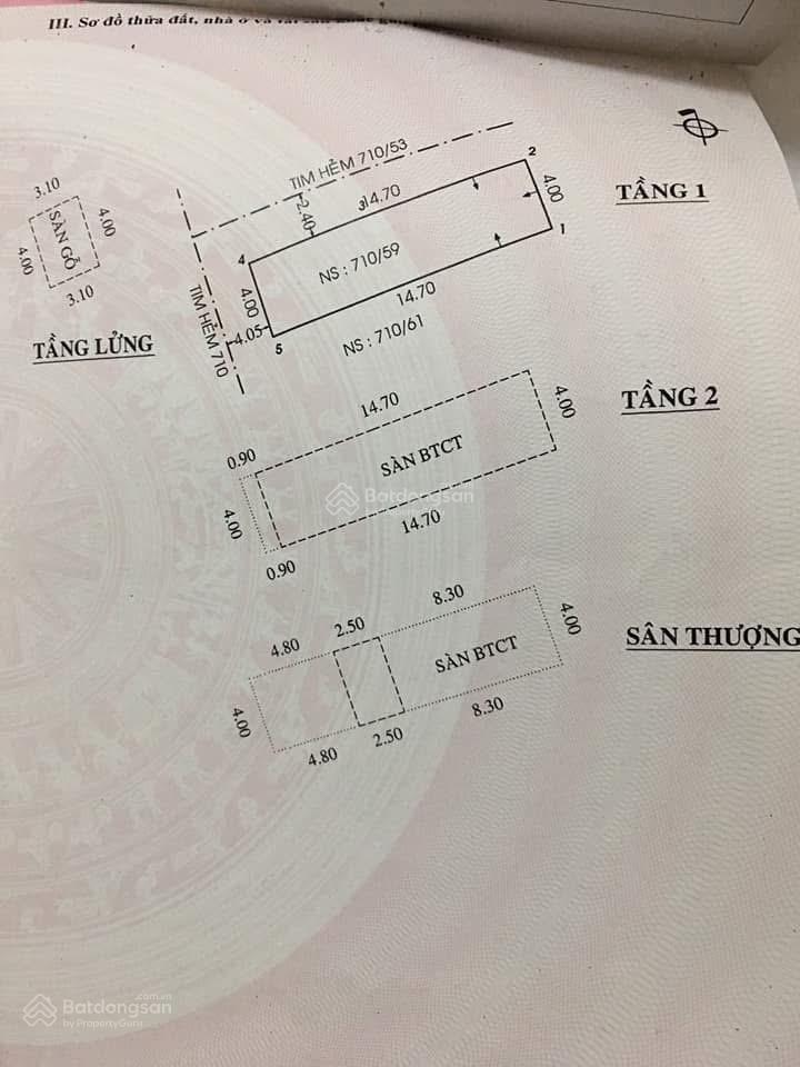 Bán nhà hẻm 8m lũy bán bích, q tân phú  4x15m  3 tầng  9.5 tỷ.  0917 222 ***
