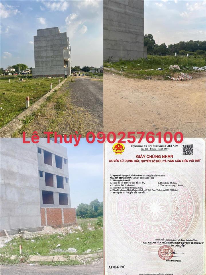 Đất 57m2 giá 3,5 tỷ ngô chí quốc, sổ sẵn, hẻm xe hơi 7m