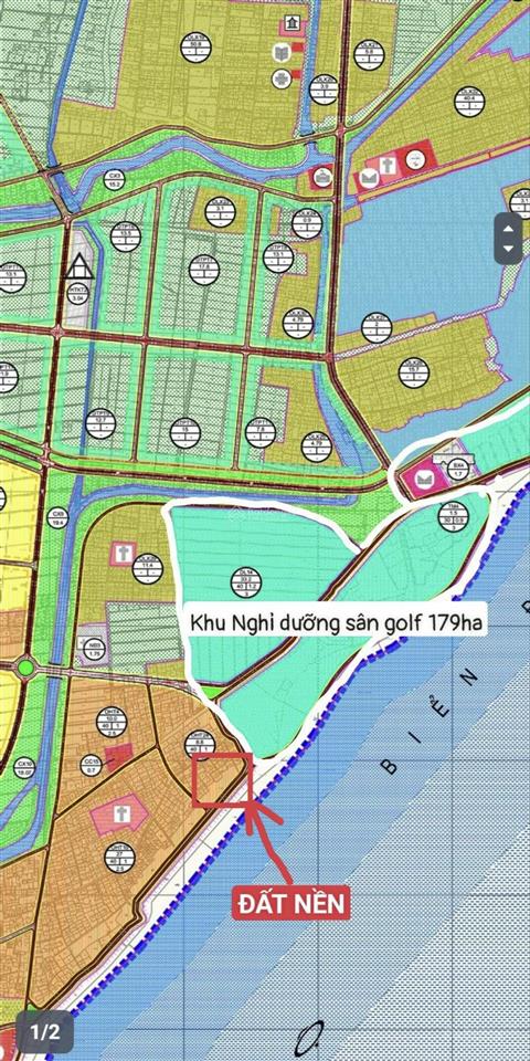 Cần bán lô đất bãi biển khu du lịch nằm trong khu kinh tế biển ninh cơ, giá 1,55 tỷ, dt 91m²