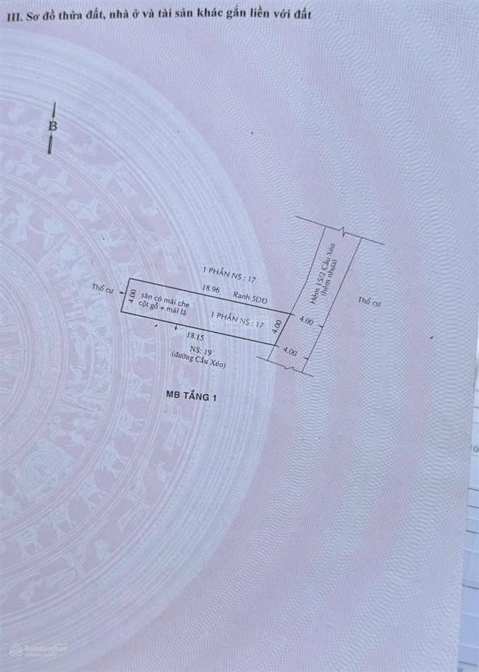 Bán đất hxh hà thị đát, q tân phú ( 4x19m, tiện xây )
