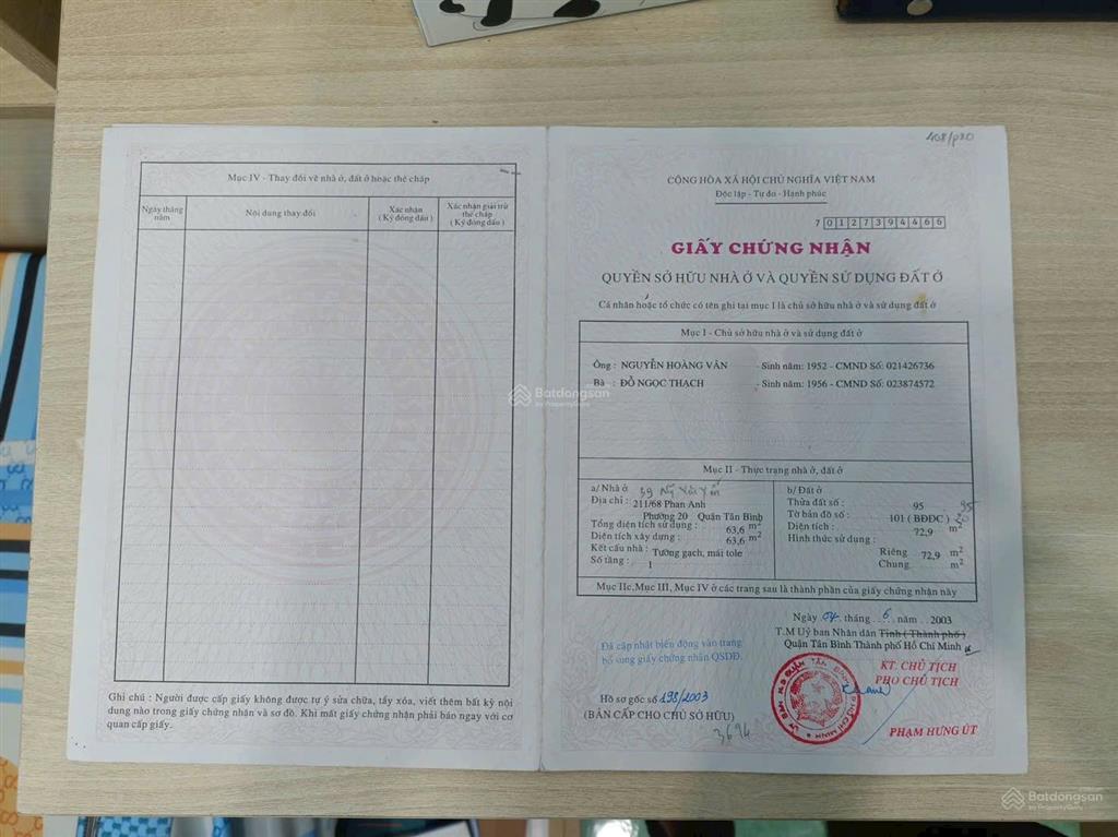 Mtkd nguyễn văn yến, phường phú thạnh, ( nhà trệt 1 lầu, dt 4x18m, 2pn )