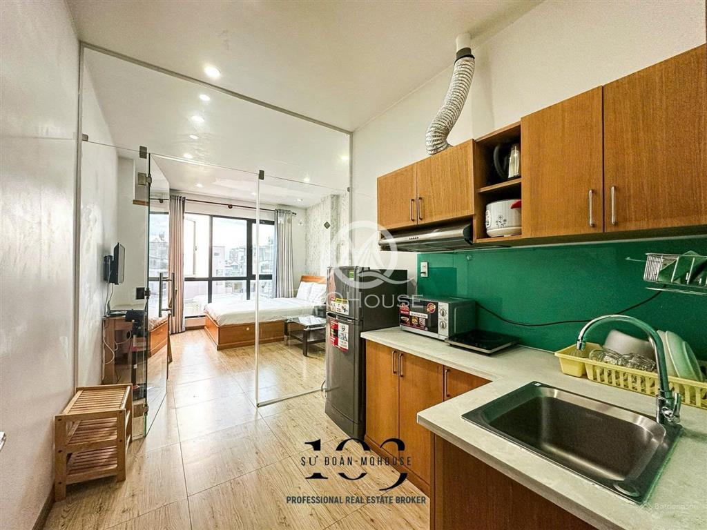 Căn hộ 1 phòng ngủ, 45m2, chợ bàn cờ, vx dân chủ, tòa viettel, vạn hạnh mall, hulfit, ueh