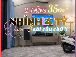 Nhà q.8, 35m², 2 tầng, nhỉnh 4 tỷ, nguyễn thị tần sát cầu chữ y