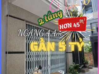 Nhà ngang 4.4m q8, to hơn 45m2, gần 5 tỷ, cách mặt tiền 50m