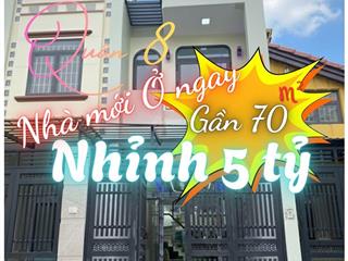 Nhà mới ở ngay q.8, gần 50m², nhỉnh 5 tỷ, hẻm 3.5m bình đông 0918 846 ***