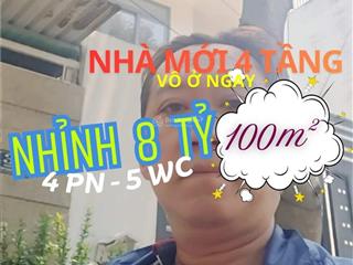 Bđ.135 nhà mới 4 tầng, to 100m², nhỉnh 8.x tỷ, trịnh quang nghị, bình đông, kdc phú lợi