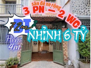 Nhà 2 tầng hơn 71m2, nhỉnh 6 tỷ, gần tạ quang bửu, hẻm 4m, 0918 846 ***