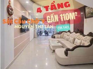 Nhà 4 tầng 106.2m, ch.143 ~nguyễn thị tần, hxh 6m thông, aloo9i88468o8