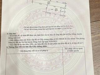 Bán đất bắc hồng đông anh khổ đất đẹp mặt tiền rộng , 59m giá 2,75 tỷ