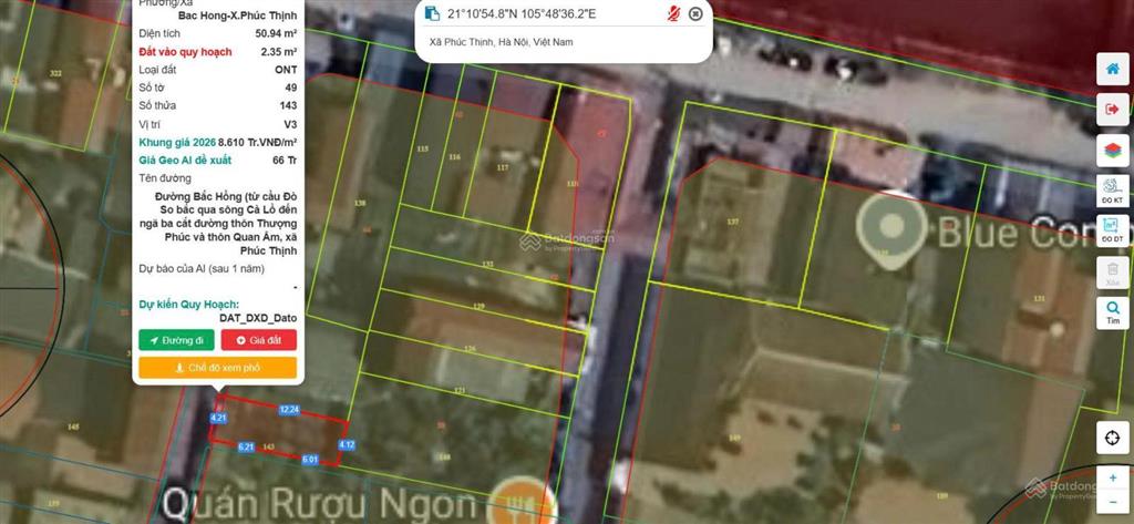 Bán đất bắc hồng đông anh ngõ thông ô tô hàng xóm vin 50m giá 3,7 tỷ
