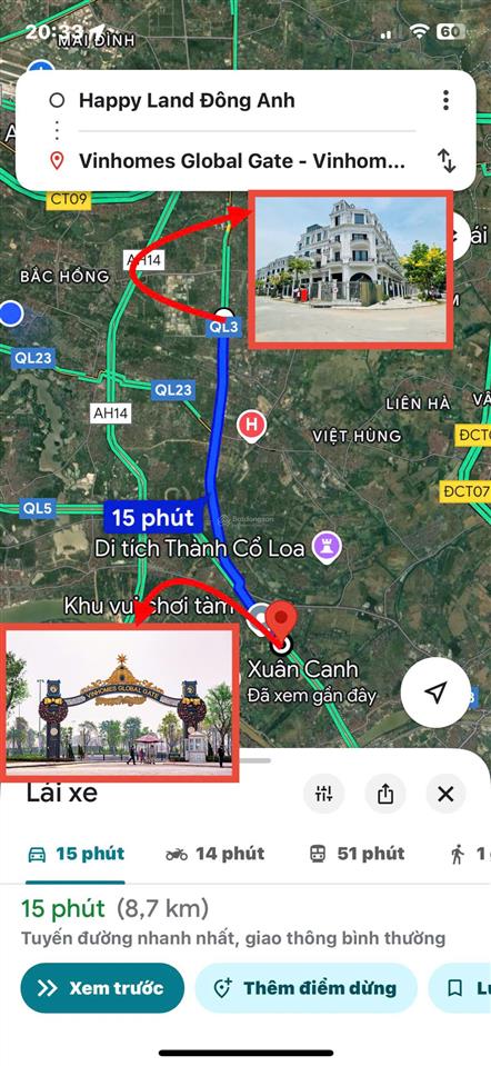 Bán biệt thự đẹp happy land 15 đông anh trục chính đường to 80m giá 9,2 tỷ