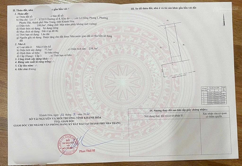 Giá tốt! đã có sổ! bán nhà gần sun group (kđt lê hồng phong 1)