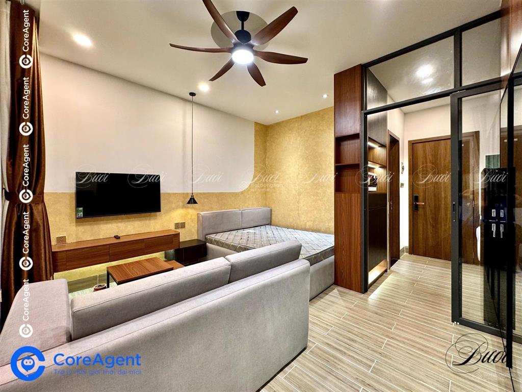 Chdv 1 phòng ngủ full nt gần svđ phú thọ, vòng xoay lê đại hành  mới xây, thang máy