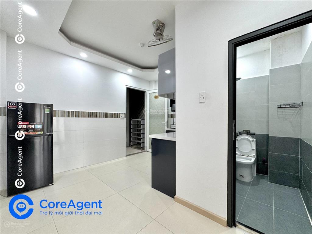Căn hộ 1 phòng ngủ  1 phòng khách sang xịn mịn full nt ngay luỹ bán bích  vườn lài  thang máy
