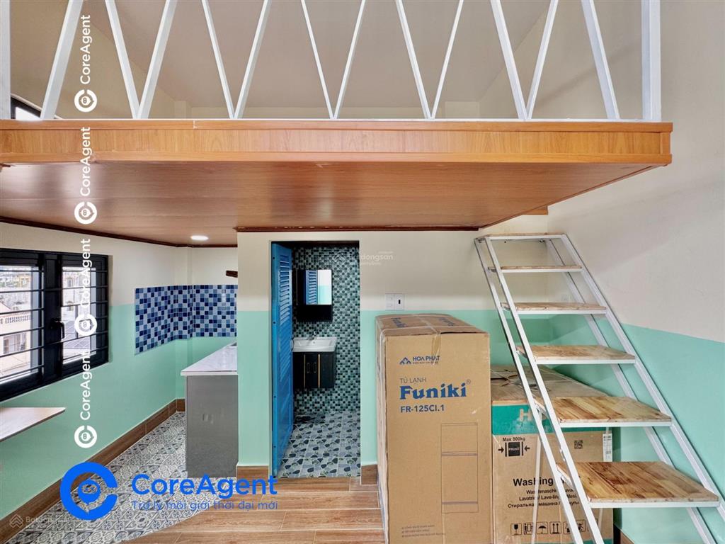 Căn hộ gác phong cách satorini  mới xây 100%  full nội thất  giặt phơi riêng gần aeon tp