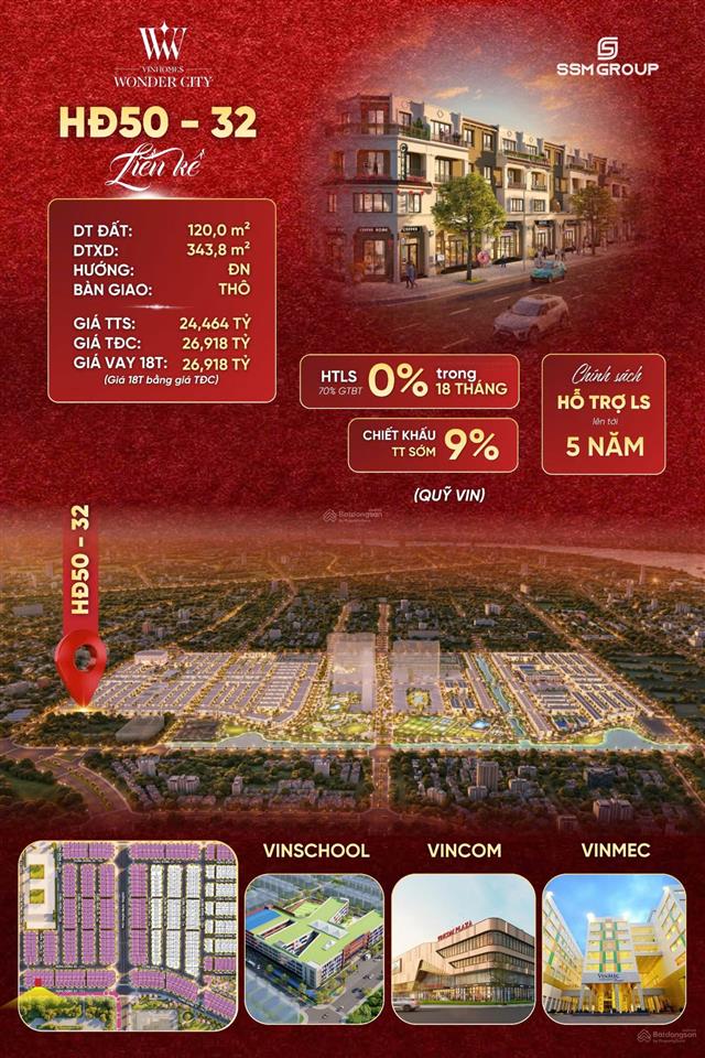 Quỹ hàng vip mở bán đợt cuối. diện tích 120m2. dự án vinhomes wonder city