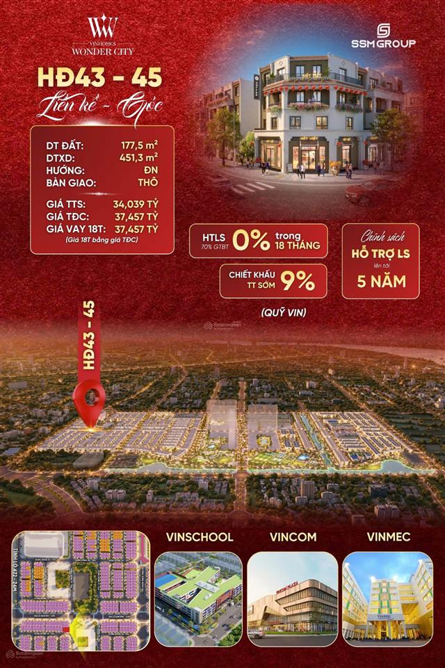 Quỹ hàng vip mở bán đợt cuối. diện tích 120m2. dự án vinhomes wonder city