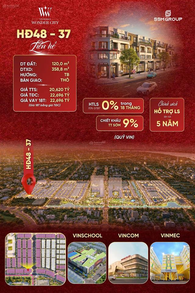 Quỹ hàng vip mở bán đợt cuối. diện tích 120m2. dự án vinhomes wonder city