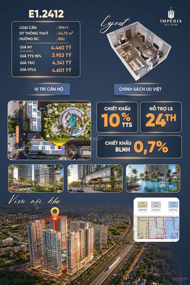 Tại sao căn 1pn + 1 e1.2412 là lựa chọn tích sản nổi bật imperia sky park
