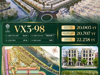 Biệt thự song lập vịnh xanh 144m2. vốn chỉ 3,6 tỷ. nhận nhà ngay