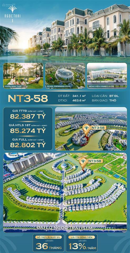 Biệt thự đơn lập vip view sông  an ninh khép kín 24/7