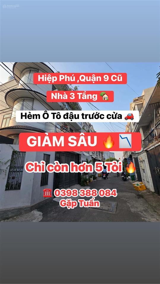 Bán gấp nhà 3 tầng kiên cố hiệp phú, q9