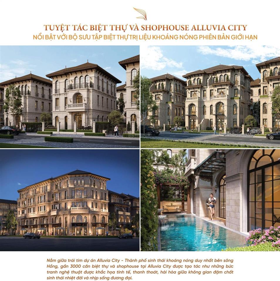 Biệt thự alluvia city, tuyệt tác tân cổ điển với dòng song lập, đơn lập. giá tốt thị trường