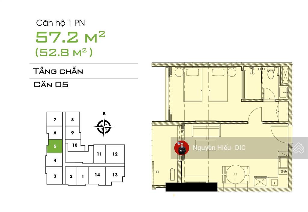 Mr. hiếu dic  bán căn hộ 1 phòng ngủ csj tower vũng tàu đầy đủ nội thất, vào ở ngay. giá 3 tỷ