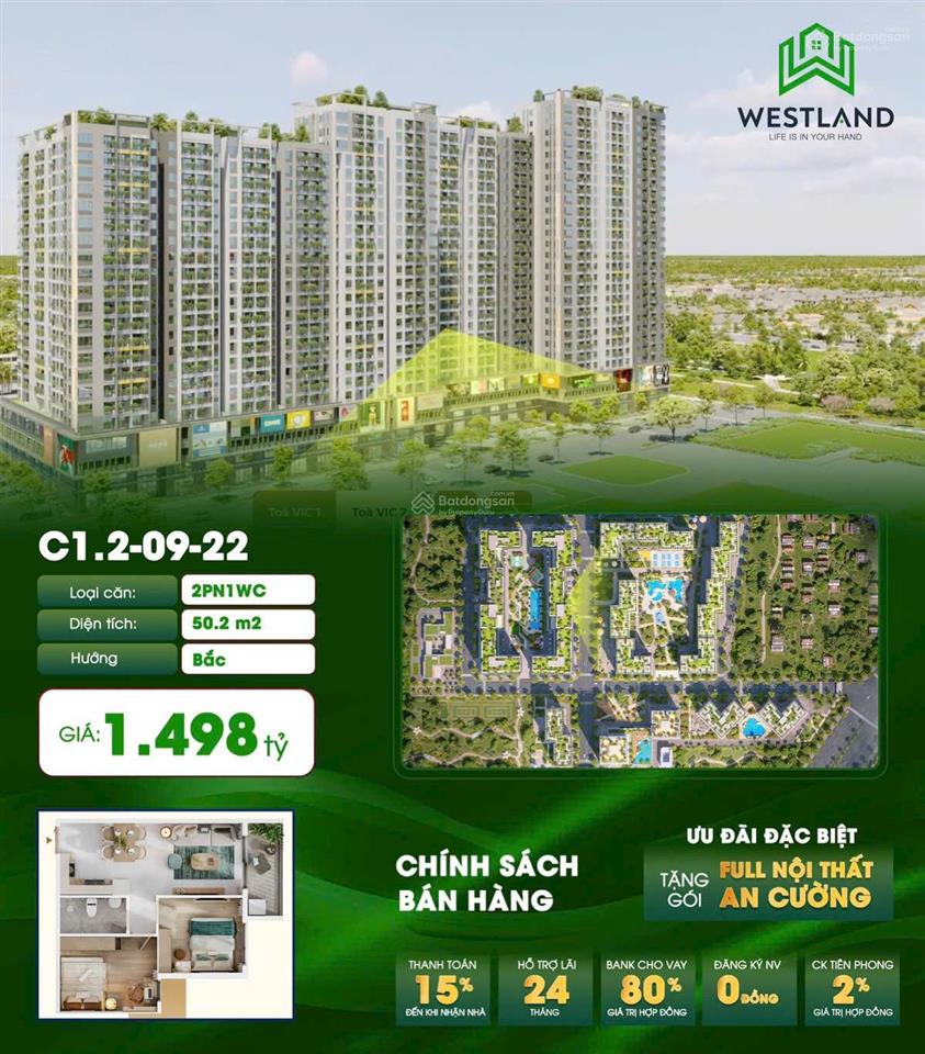 Giá chỉ từ 1,4x tỷ, sở hữu căn 2pn 50m2 ở the win city. tặng full nội thất an cường