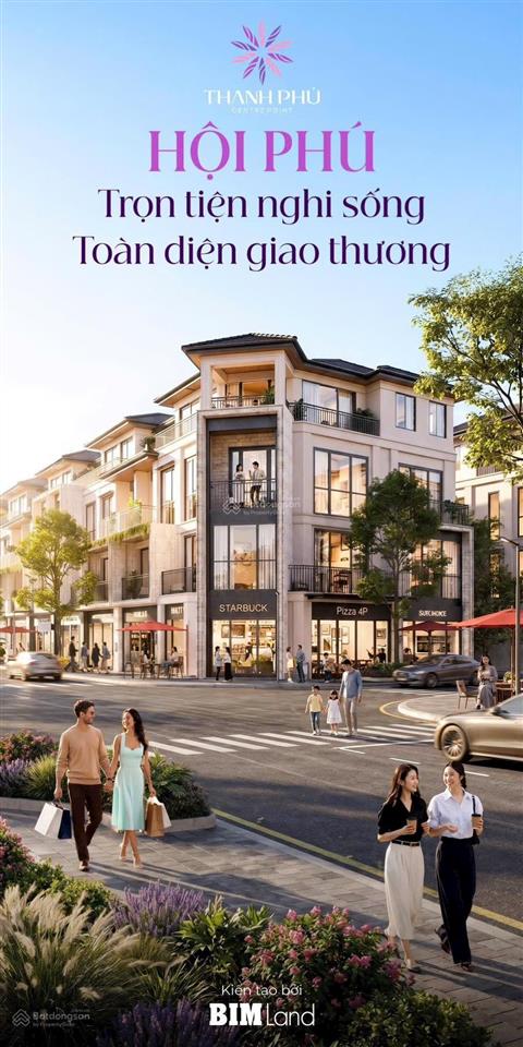 Shophouse 2 mặt tiền đối diện mega mall 9,5ha giá chỉ 4tỷxx. ở dự án thanh phú centre point