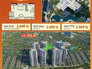 Allumi còn lại 1 căn studio giá tốt nhất 2ty363 , ban công chính nam mát mẻ luôn ạ