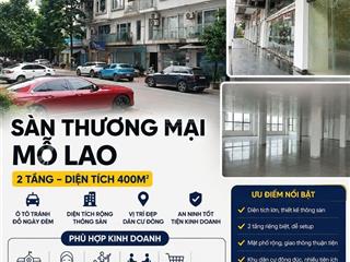 Cho thuê sàn thương mại 400m2 tại trung tâm thương mại tsq, hà đông, giá thỏa thuận, đẹp,