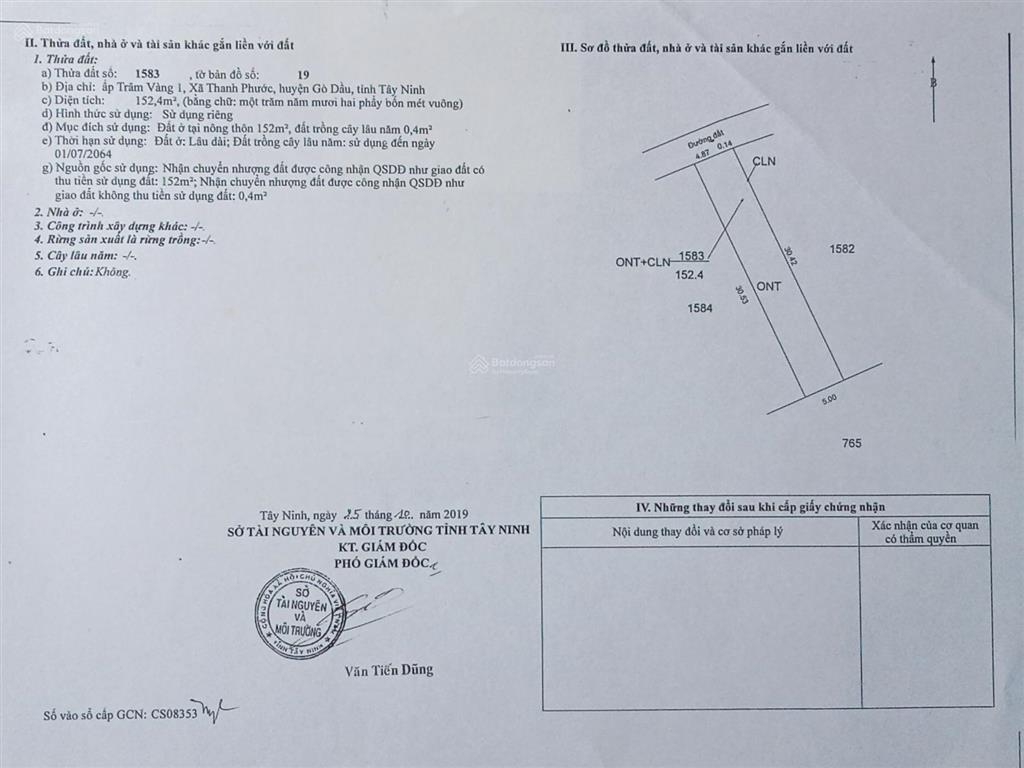 Bán đất tại đường pháo binh, xã thanh phước, gò dầu, tây ninh,