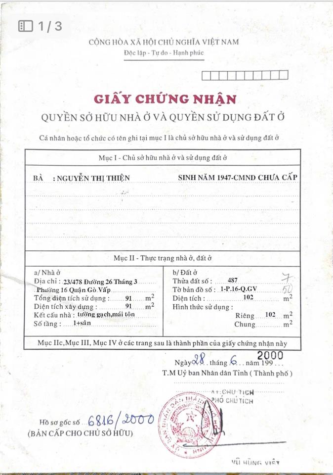 Hoa hồng 3% tôi chính chủ bán nhà 631/23 lê đức thọ, gò vấp, 102m2 (4.1x25m nở hậu 4.25) giá 10 tỷ