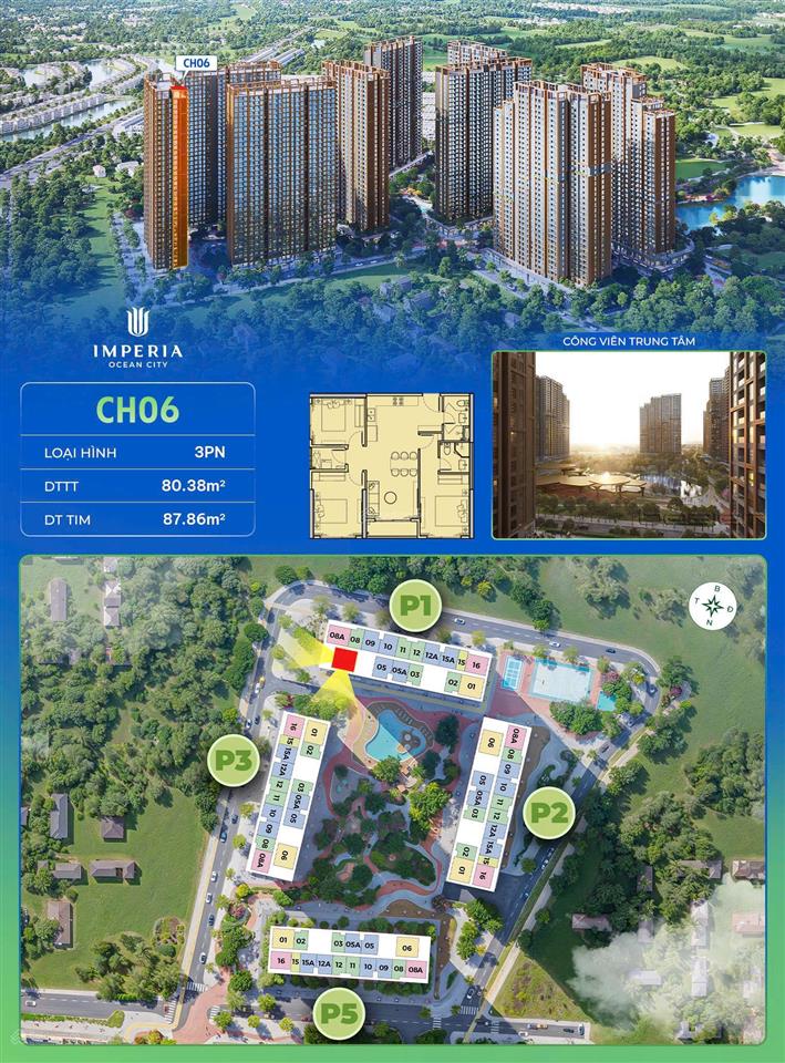 Sở hữu căn hộ 3pn 2vs với đơn giá chỉ 54tr/m2