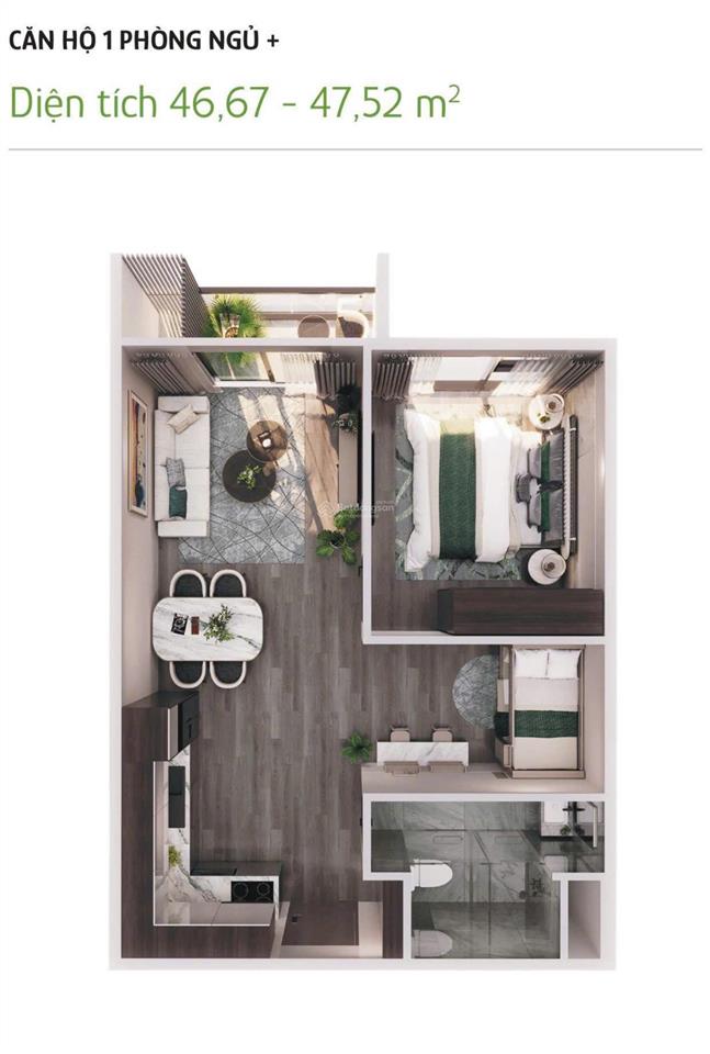 Duy nhất căn 1pn + với giá 55tr/1m2