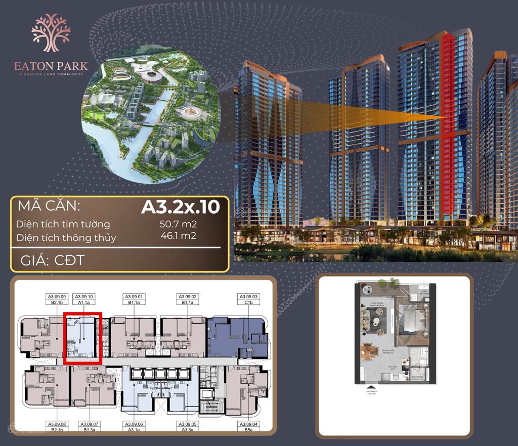 Chính chủ bán lại căn 1pn giá gốc tháp a3, hướng view khu thể thao rạch chiếc.  0908 043 ***