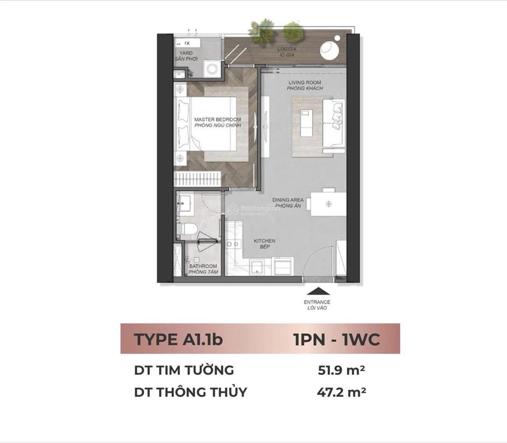 Bán căn hộ 1pn tháp a2 mua từ gđ2, tầng trung view sông sài gòn