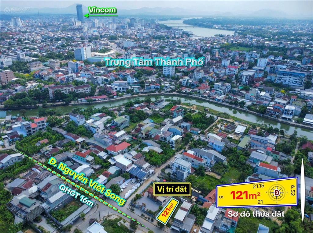 Bán đất mặt tiền nguyễn viết song  121m2  3tỷ250  đường 16m