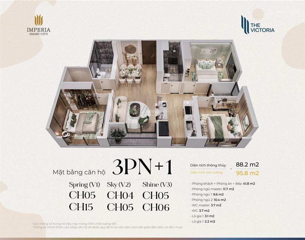 Bán căn hộ 3pn, 2wc tại the victoria  vinhomes smart city, 6,4 tỷ, 84 m2, hàng hiếm tại giá tốt