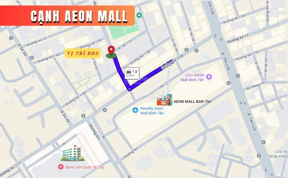 Bán đất khu ao sen tên lửa, mt đường số 32, dt 5 x 20m, 13.5 tỷ. cạnh aeon mall (tín hưng)