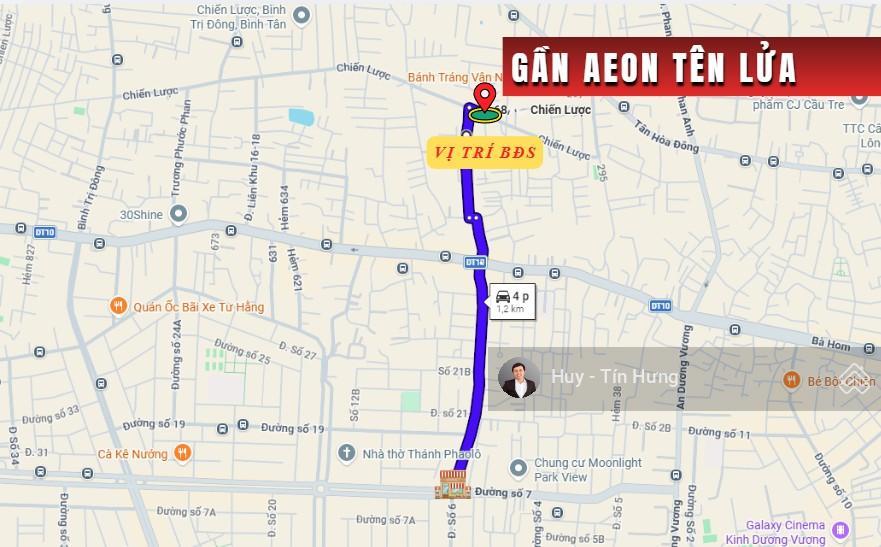 Bán nhà hẻm xe hơi 68 chiến lược, 4 x 16m, 2,5 tấm, 5,5 tỷ. gần aeon mall tên lửa