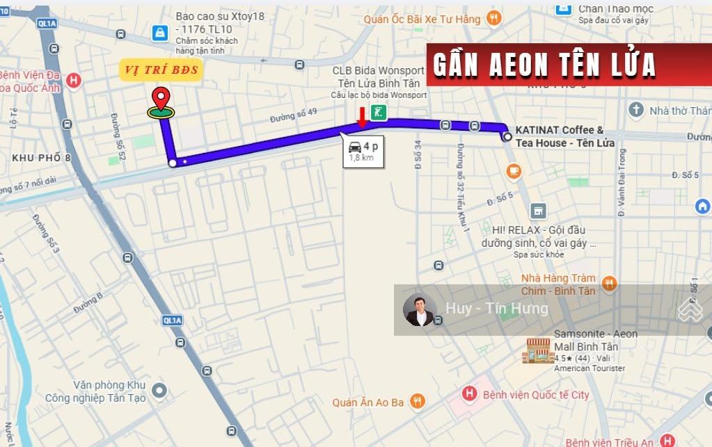 Nhà góc 2mt 388m2, đường nội bộ 50b gần siêu thị aeon mall tên lửa, 20 x 20m, 3 tấm, 39.5 tỷ